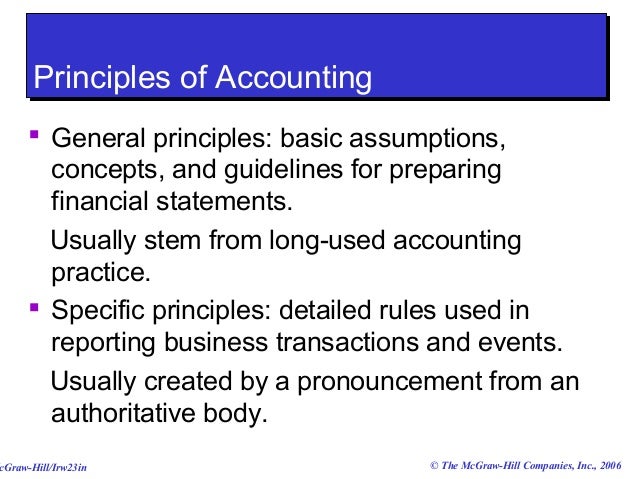 accounting principles and concepts principle of accounting notes